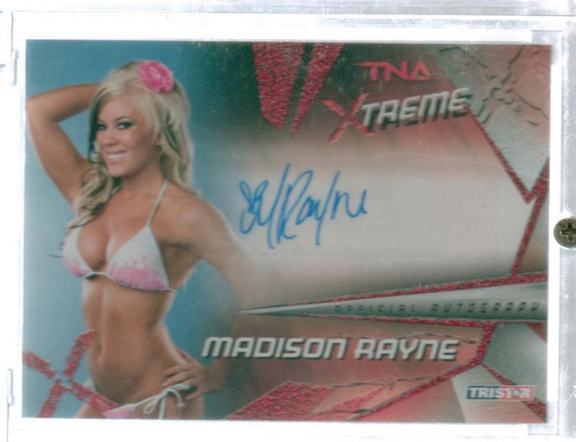 MADISON RAYNE 2010 TRISTAR TNA XTREME RED AUTOGRAPH AUTO VERY RARE 1/5 