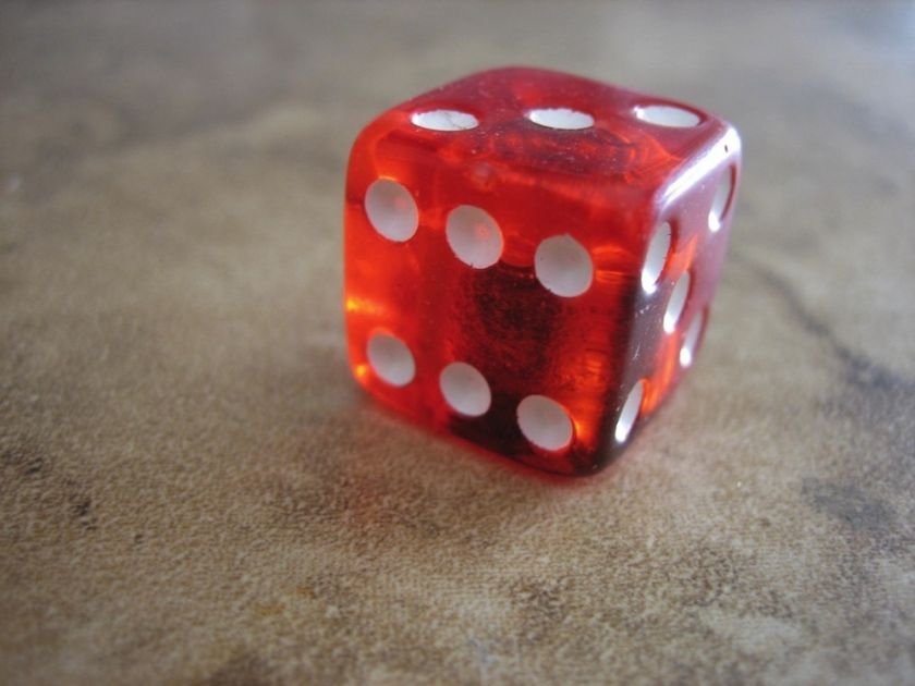 TOG RED DICE KNOB NEW PUSH ON TYPE   