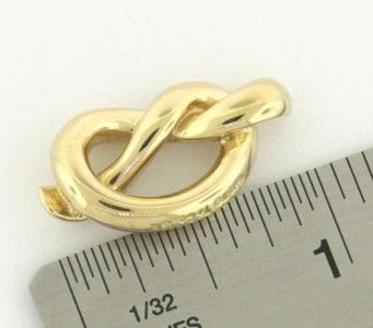 TIFFANY & CO. 1979 HEAVY 18K GOLD KNOT/PRETZEL PENDANT  