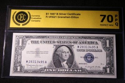 AUTHENTIC 1957 B SILVER CERTIFICATE DOLLAR BILL #495  