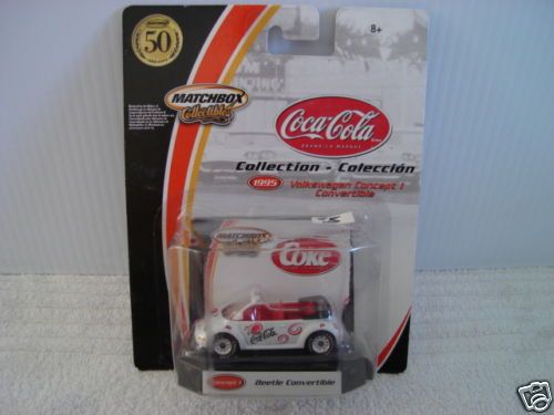 Matchbox Coca Cola VW New Beetle Convertible (White)  