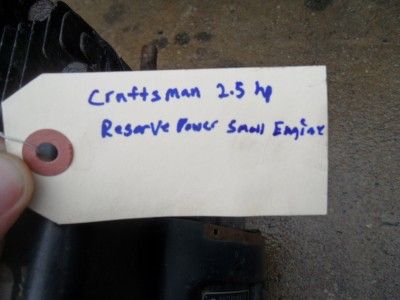 Craftsman 2.5 Horsepower Engine for parts or fix  