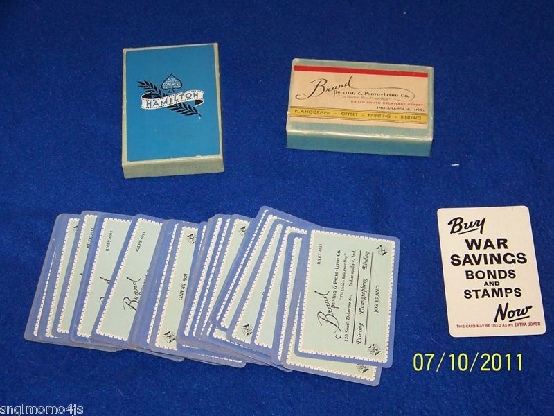 BRAND printing litho PLAYING CARDS war bonds stamps (B7  
