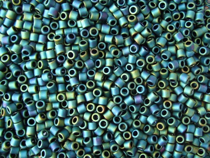   Japanese Toho Treasures Cylinder Beads Teal Iris Metallic Matte #706