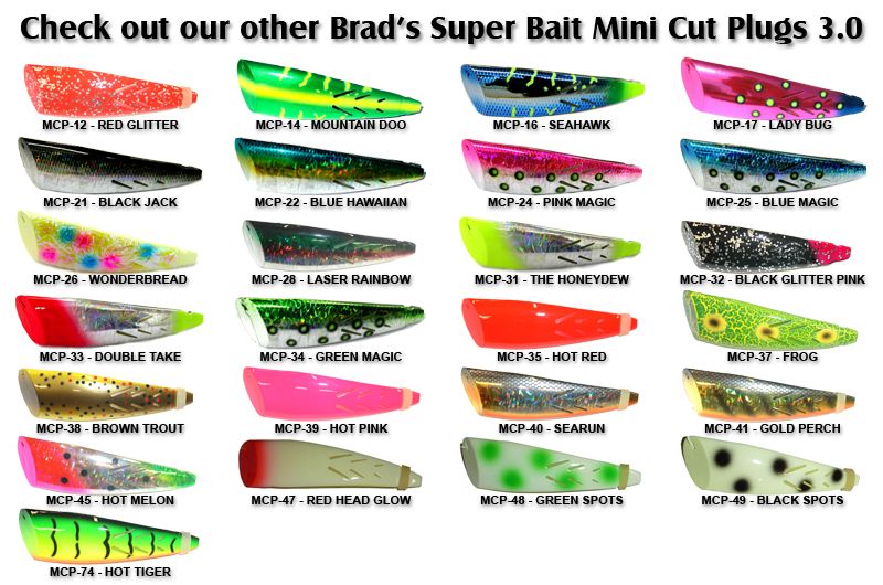 BRAD'S BRADS Super Bait MINI Cut Plug UV “BLACK JACK” MCP-21 Fishing Lure  NEW