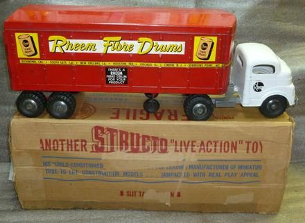 Structo Rheem Fibre Drums Private Label Tractor Trailer Truck #700 