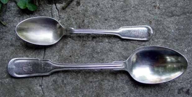 1847 Rogers Bros IS THREADED Pattern Two Spoons  