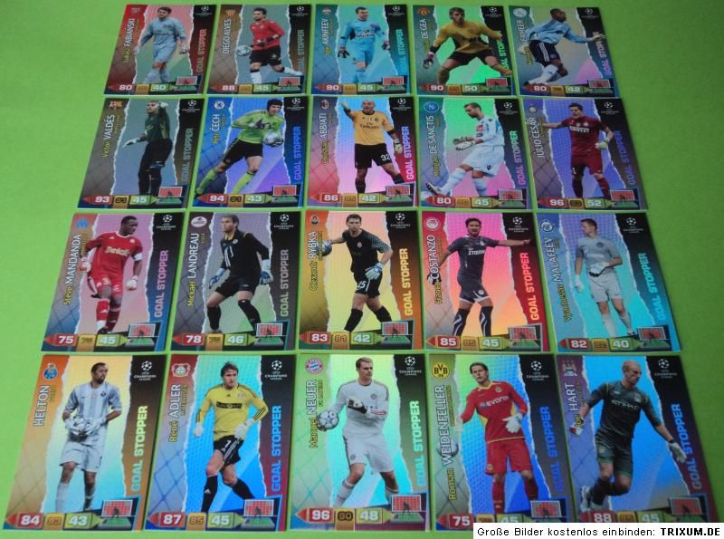 Adrenalyn XL Champions League CL 2011 2012 GOAL STOPPER Auswahl Panini 