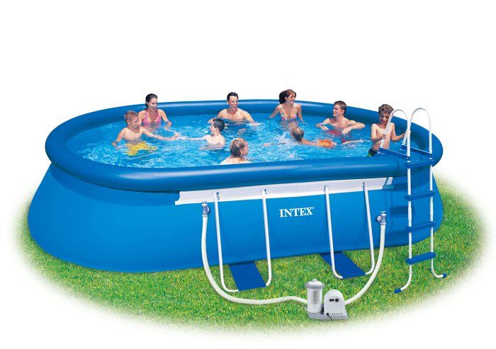   20 x 12 x 48 Oval Frame Swimming Pool Set & 1500 GPH Pump  57981EG