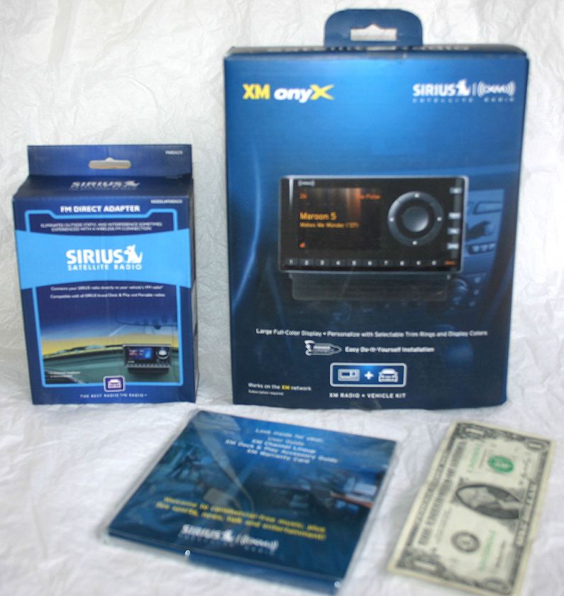 Sirius Satellite XM Radio w/ vehicle kit XDNX1V1 & FM Direct Adapter 