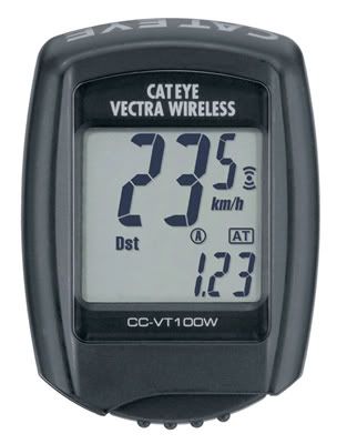 Cateye Vectra Wireless Computer CC VT100W Black Road Fixie Mountain 