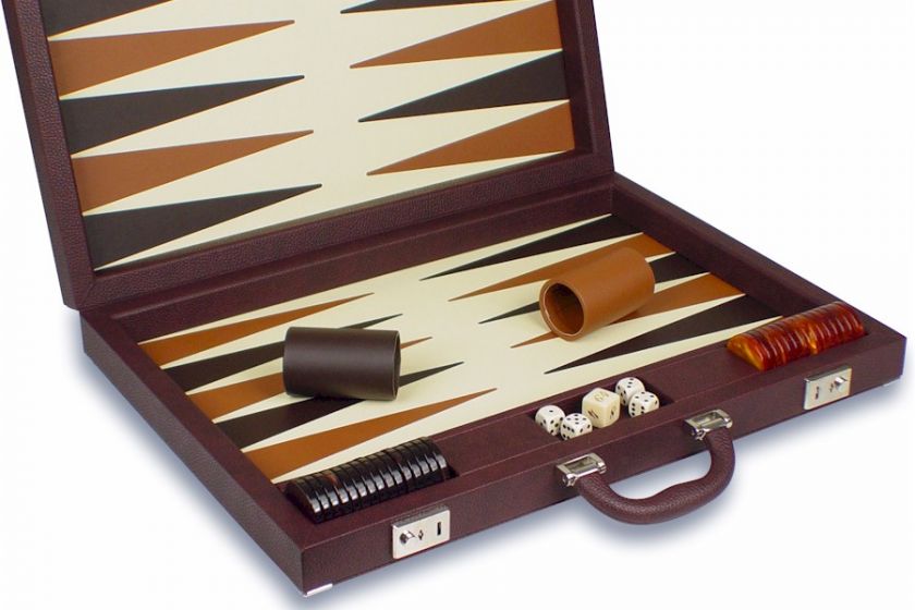 Dal Negro Brown Tournament Backgammon Set  