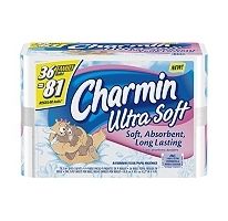 Charmin Ultra Soft Bath Tissue 36 Family Rolls  