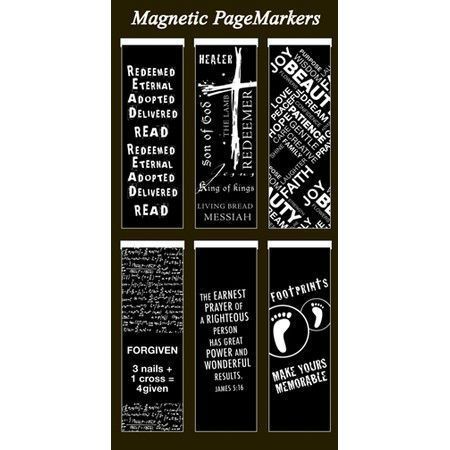 SET OF 6 Inspirational bookmarks Sm Magnetic Bookmark  