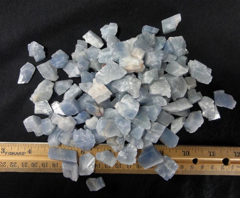 CHOICE 1lb Lot of BLUE CALCITE Crystal Mexico Cabbing Tumbling CM1 33 