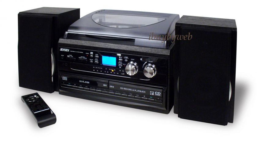 Jensen JTA 980 Record Player Turntable Dual CD+Recorder  