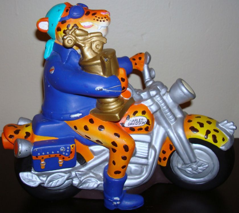 HARLEY DAVIDSON Chester Cheetos Motorcycle COIN BANK Hog Motor Cycle 