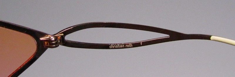 NEW CHRISTIAN ROTH 14228 TITANIUM WOVEN SHINY GOLD ARMS ORANGE LENSES 