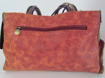 CIRQUE DU SOLEIL Multi Color Leather Tote Purse Bag Handbag  