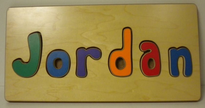 PERSONALIZED CHILD NAME WOOD FLOOR PUZZLE PRIMARY LONG  