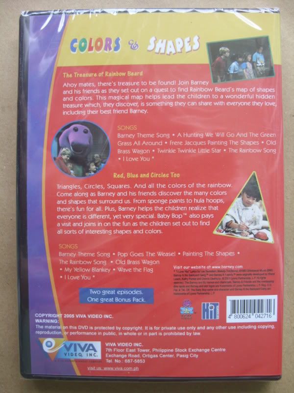 Barney and Friends Colors and Shapes Brand NEW DVD  