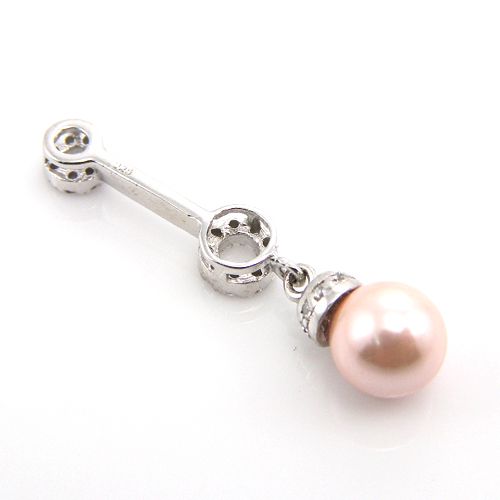   Water Pearl White Cubic Zirconia 925 Sterling Silver Pendant  
