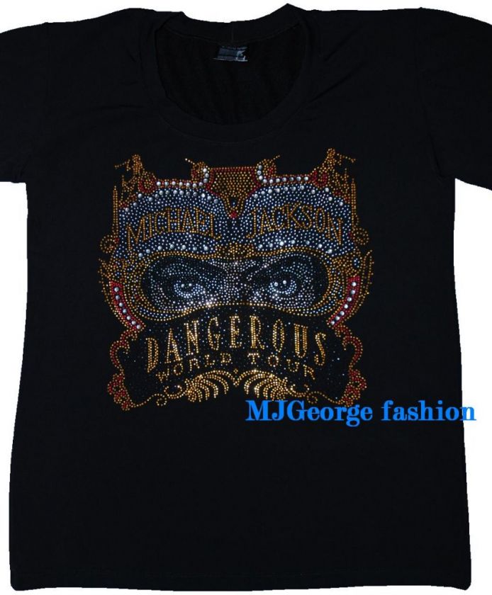 Michael Jackson  Dangerous rhinestone t shirt  