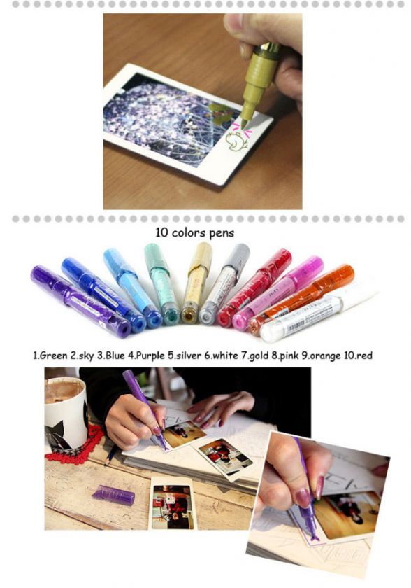 New photo for Polaroid film Color pen with Deco sticker  