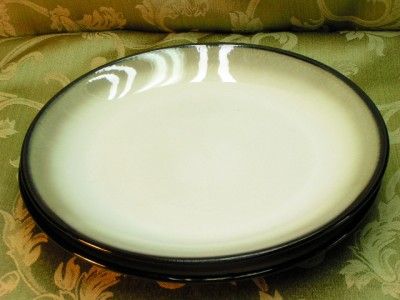 Nova Black by Sango LOT 2 DINNER PLATES stoneware 11  