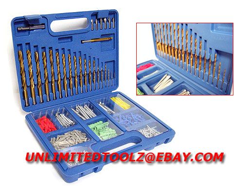 303 PCS TITANIUM DRILL BIT / SCREW BITS SET / ANCNORES  