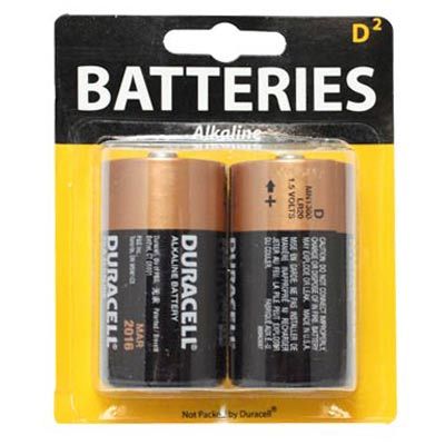 Duracell D 2pk 1.5V Alkaline Battery Repack LR20 MN1300  