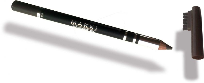 EYEBROW PENCIL WITH BRUSH 02 DEEP BROWN LONG STAY MAKKI  