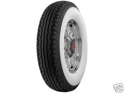 750 18 FIRESTONE 4 3/4 WIDE DOUBLE WHITEWALL BIAS TIRES  