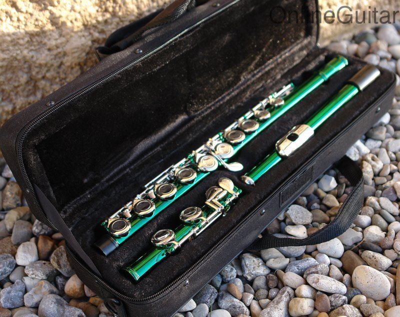 2012 GREEN Student Band FLUTE w/ Case + Yamaha Kit ♫♫♫♫  