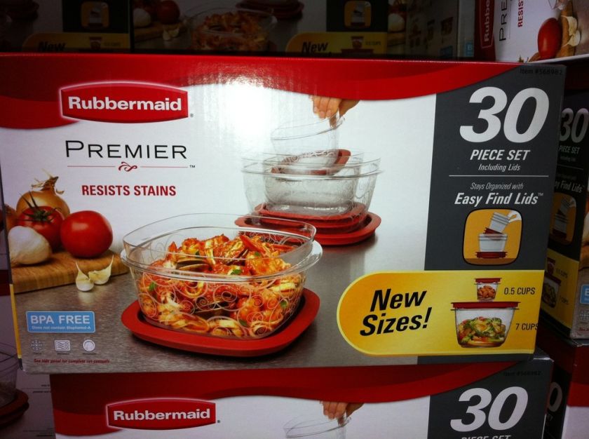 30 PIECE RUBBERMAID PREMIER FOOD STORAGE SET  