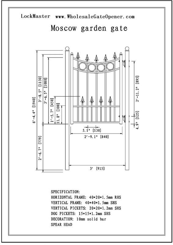 NEW 3 GARDEN GATE IRON GATE STEEL GATE MOSCOW  