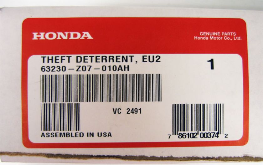 HONDA EU2000 INVERTER GENERATOR THEFT DETERRENT BRACKET  