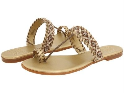 79 NIB Lucky Brand JOEY Toe Ring Sandals Beads GOLD  