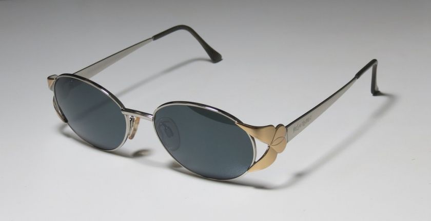   LAURENT 6038 OVAL METAL SILVER/GOLD/GREEN SUNGLASSES/SHADE WOMENS