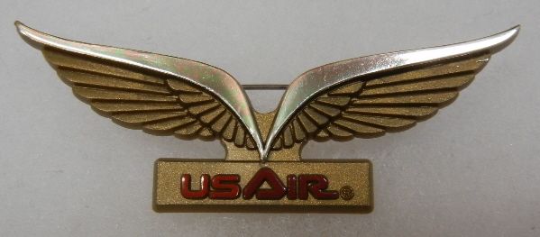 ORIGINAL VINTAGE US AIR AIRLINES KIDDIE WINGS PIN  