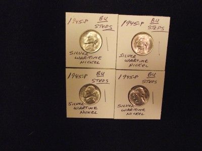 SHARP BU 1945 P (With Steps) SILVER War Time Nickel  only $ 