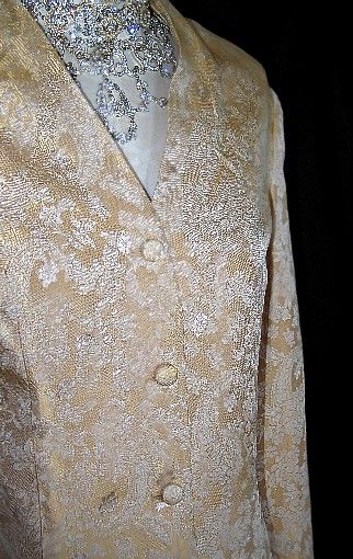 NWT Jessica McClintock Gold Brocade Formal Suit Size 6  