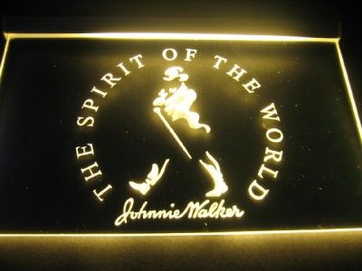 The Spirit Of the World Johnnie Walker Beer Bar Pub Neon Light Sign 