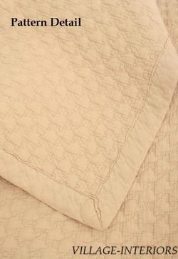 HOTEL STYLE TAN FLAX KING MATELASSE QUILT COVERLET SET  