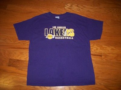 NBA LA LOS ANGELES LAKERS BASKETBALL PURPLE T SHIRT XL EXTRA LARGE X 