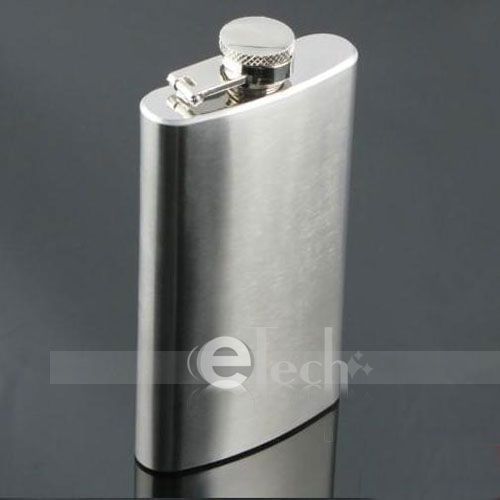 10 oz Stainless Steel Hip Liquor Flask Screw Cap  