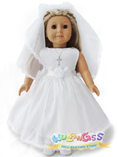 First communion/Wedding dress for 18 American girl  