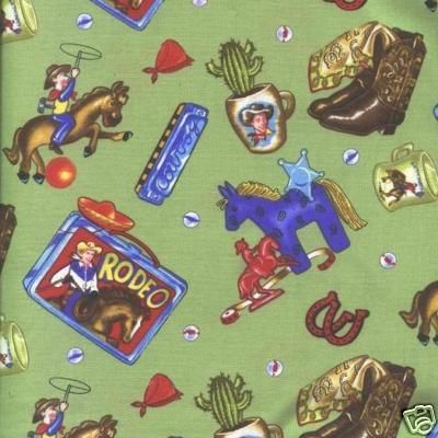 Michael Miller Cowboy Stuff Cotton fabric by the yard  