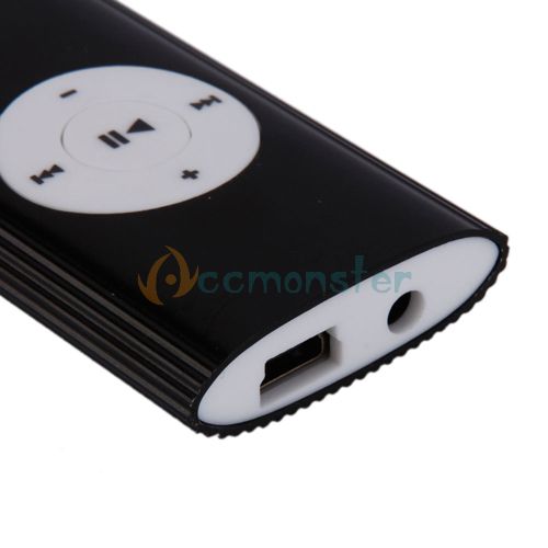 New Portable  Player with Micro SD Slot Smart USB 2.0 Clip Black 