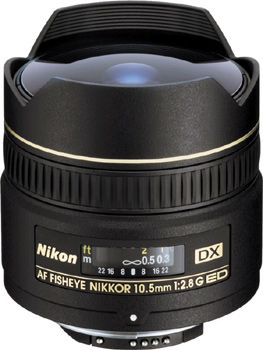 Nikon AF 10.5mm F2.8 F/2.8 Fisheye ED DX Wide Angle Nikkor Lens USA 